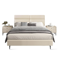 Sunhoo Shuanghu EM-C2401 soft bed simple modern ecological leather double bed master bedroom soft leather art bed