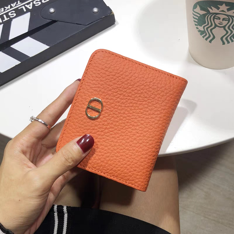 Wallet for Women 2024 New Short Style Compact Card Holder Integrated Coin Purse Niche Design Genuine Leather Women's Wallet