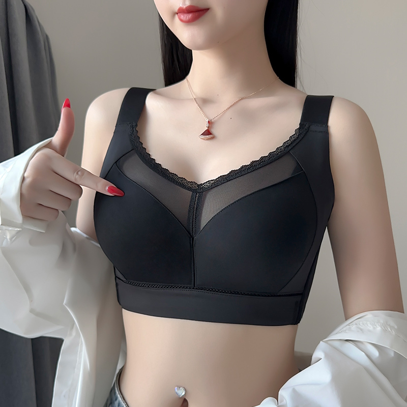 Large Bust Minimizing Bra for Women, Seamless Full Cup, Thin, Side Support, Anti-Sagging, Beautiful Back, Corrective, Anti-Exposure Bra