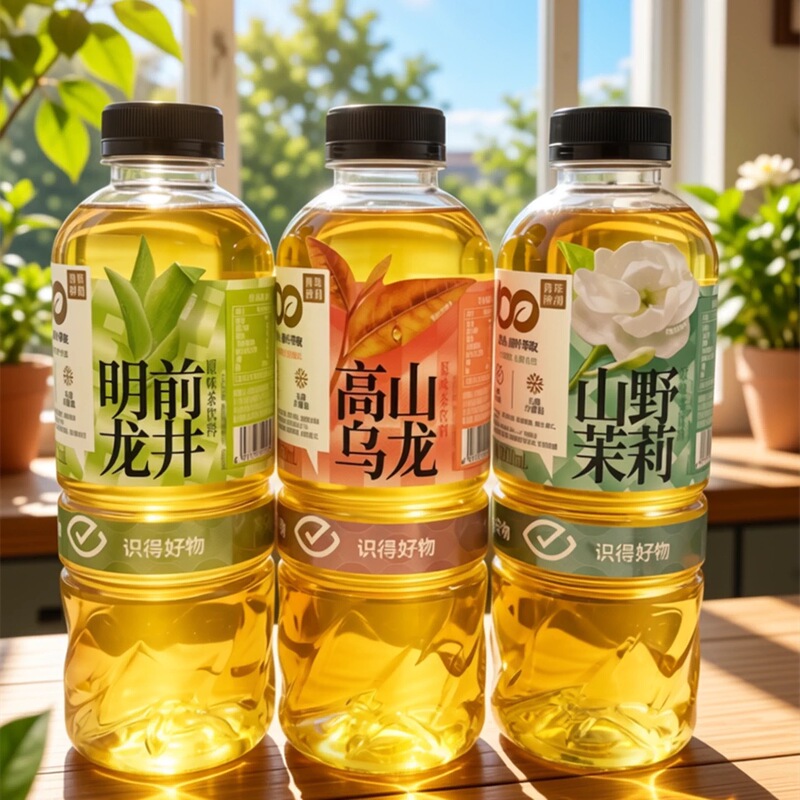 Youthful Tea 720ml High Mountain Oolong Jasmine Lychee Longjing Coconut Qilan Powder Tangerine Jasmine Tea Beverage Wholesale