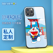 Doraemon custom phone case for Apple 12iPhone11 protective cover Huawei mate40 personalized custom p40pro tempered glass shell oppo millet vivo