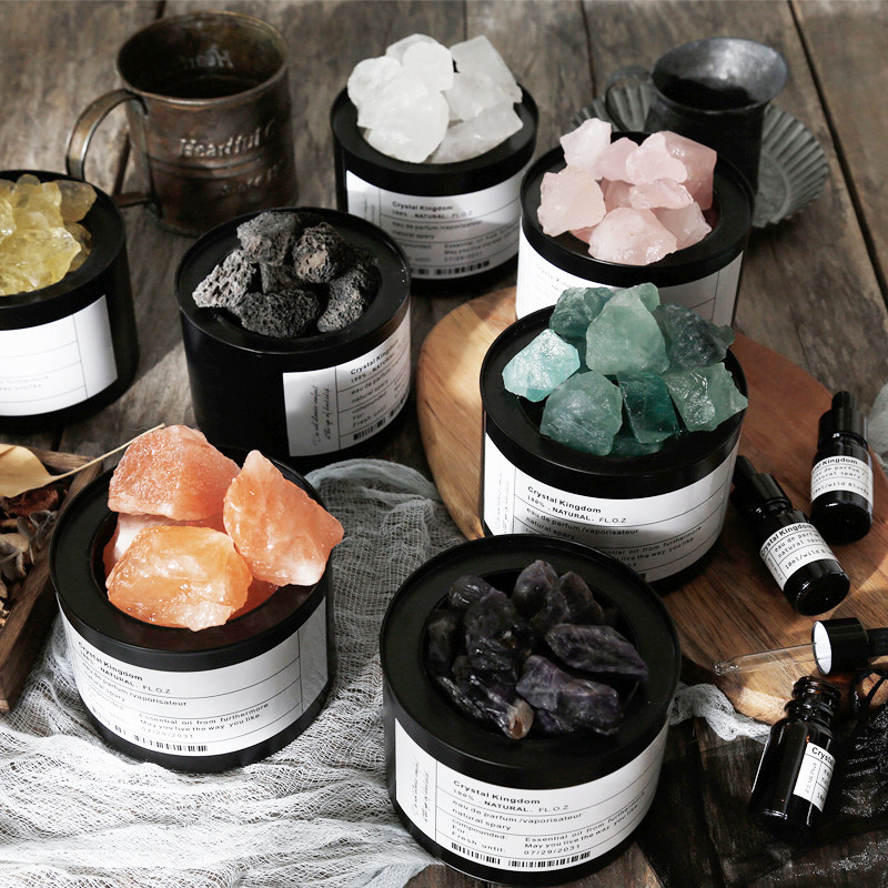 Foreign Trade Export List ~ Fire-free aroma oil indoor bedroom sleeping iron box crystal volcanic ore parts