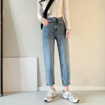 Foreign trade Export Grand-Tailed Single Womens Clothing High-end Mall Withdrawal of the rest of the Closeout Tail Stock Clear Cabin High Waist 90% Jeans