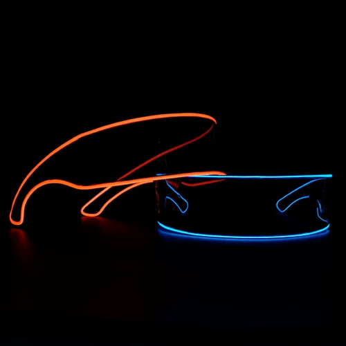 Cyberpunk Jumpy Glasses Future Technology Science Fantasy Light Glory Nightclub JK Photo Ins Tide Женский светодиод мужчина