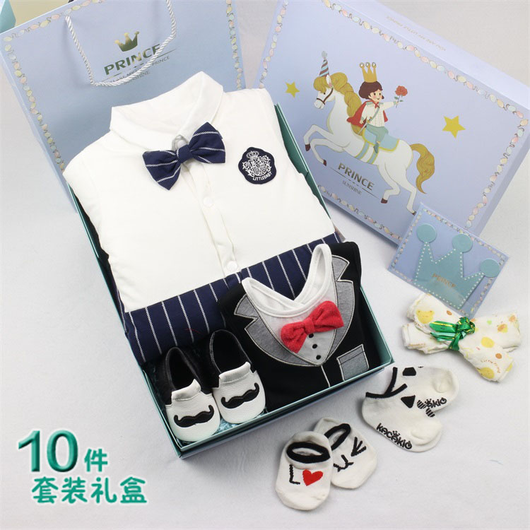 Bộ quần áo cho bé bộ mùa thu và mùa đông bé trai trăng tròn trăm ngày quà tặng tuổi ăn mặc cho bé sơ sinh mùa đông hộp quà công chúa cho bé gái
