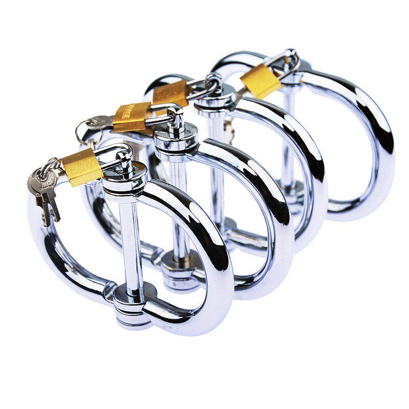 Adult Products Alternative Toys Metal Handcuffs QQ Style Binding Foot Shackles Torture Tools Alloy Metal Sex Toys
