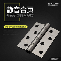 encom bearing silent wooden door slotted hinge Black gray solid wood door flat opening hinge One piece