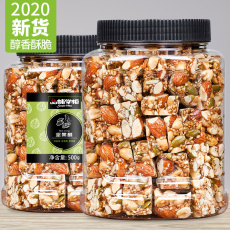 Миндаль/badanmu .com 每日坚果棒酥混合杏仁巴旦木罐装500g糕点饼干零食能量纤维代餐