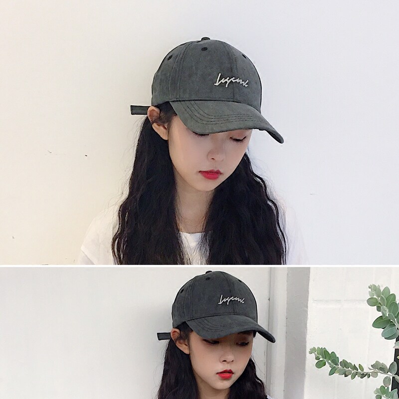 South Korean hat schoolgirls 100 hitch in embroidery baseball summer breathable duck tongue wave Korean version sunscreen male and female hat summertime street