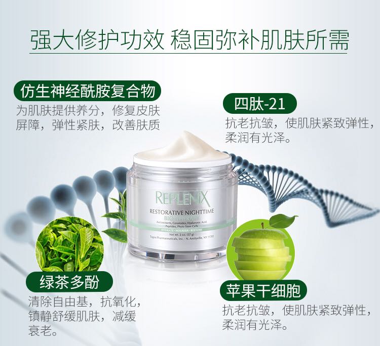 [Spot] Topix Replenix Night Repair Night Cream Repair Green Tea Polyphenols 57g kem dưỡng ẩm trị mụn