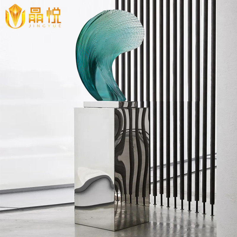 Fish tail abstract imported sculpture ornament hotel lobby hall model room soft decoration modern artwork