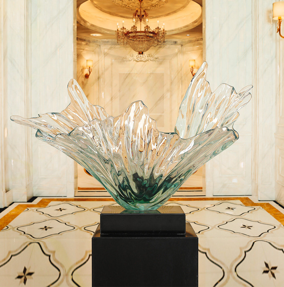 Green Pendulum transparent resin Abstract Transparent Sculpture Pendulum HOTEL LOBBY HALL BOILERPLATE ROOM SWING DECORATED FLOOR