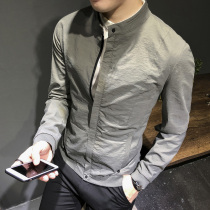 Mens jacket spring and autumn 2021 new Korean version of the trend handsome wild spring ruffian handsome casual bomber jacket men