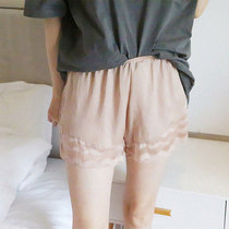Lace Anti-Walking Light Safety Pants Underpants Summer Light Thin Silk Breathable Loose Can Outwear Home Pants Sleeping Pants