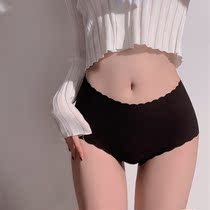 No Marks Naked Sensation Little Bruise Waist Sexy Fresh Casual Cut Medium-high Waist Ice Silk Briefs Brief Closets Good To Wear One Piece