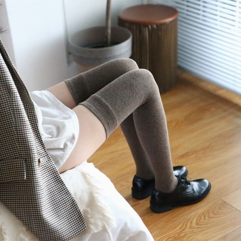 Japan Light Pressure Slim Leg Super Long Student Socks JK Socks Pure Cotton Over Knee High Barrel Socks Autumn Winter Long Barrel Women Autumn Winter