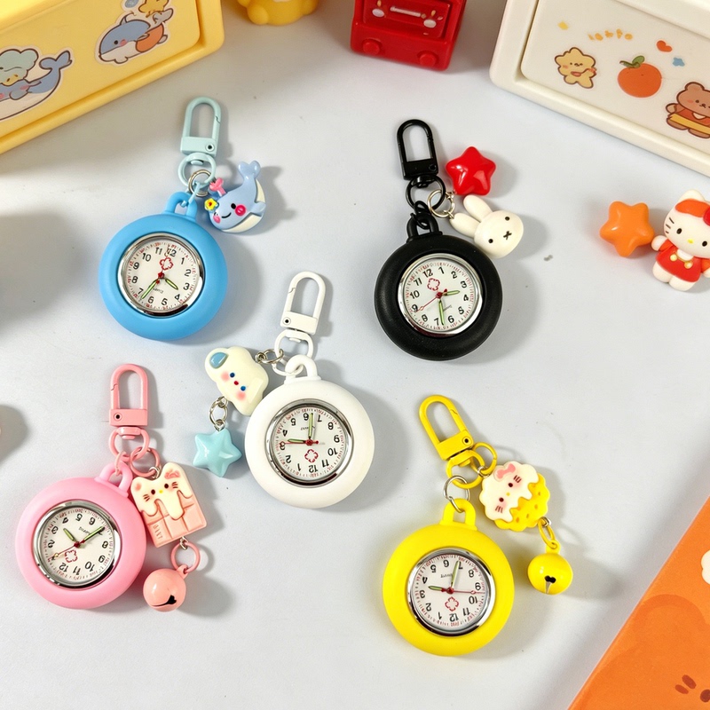 Cute Student Exam Watch Keychain Nurse Wristwatch Special for Women Mini Electronic Watch Children's Men's Small Pocket Watch