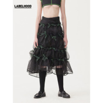 MARCHEN silk mesh see-through bow skirt fairy skirt skirt women