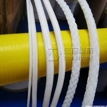 White high quality braided Teflon rope acid and alkali resistant PTFE fixed rope high temperature resistant polytetrafluoroethylene sampling rope