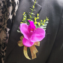 Phalaenopsis corsage Business simulation corsage Merchants opening ceremony awards Annual meeting Anniversary celebration Guests cut the ribbon