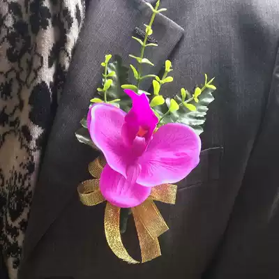 Phalaenopsis corsage business simulation corsage investment fair opening award Company annual meeting anniversary celebration guest ribbon-cutting