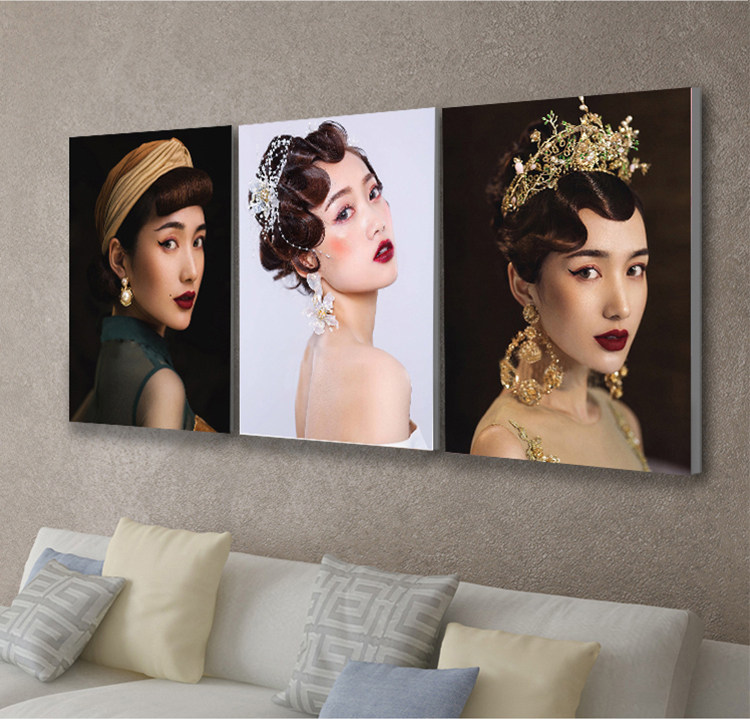 Bride Makeup Decoration Painting And Makeup Styling Pan Head Promotional Poster Half Permanent Eye Makeup Beauty Makeup Color Makeup Hang Painting Wall Painting