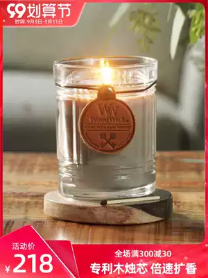 WoodWick the United States imported soy wax scented candle fragrance home bedroom calm birthday with hand gift
