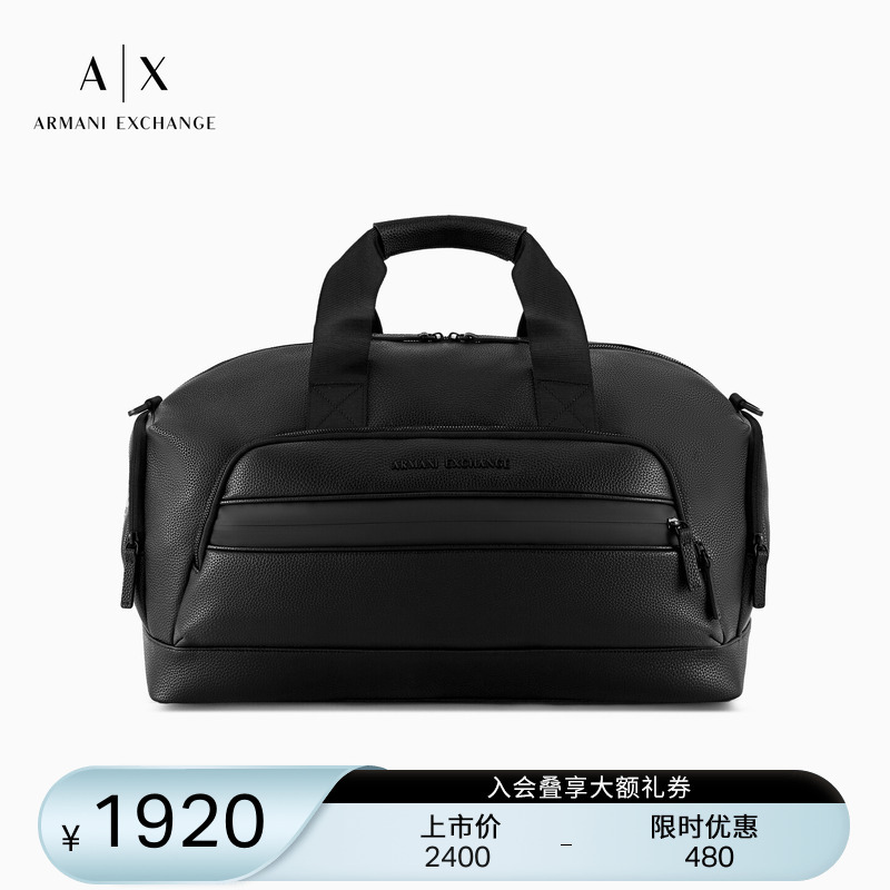 Armani Exchange/Armani's New Spring and Summer Men's Large-Capacity Portable Cross-Body Travel Bag Official