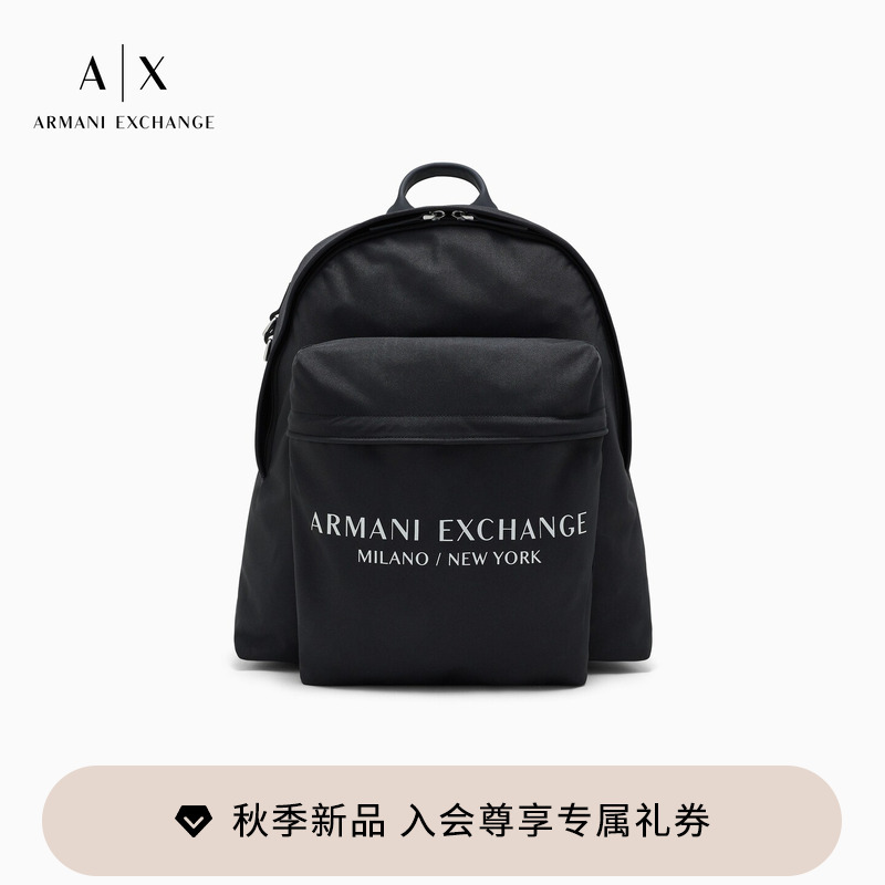 Armani Exchange/Armani's New Autumn and Winter Men's Zippered Large-Capacity Business Commuter Handbag Backpack Armani Exchange/Armani's New Autumn and Winter Men's Zippered Large-Capacity Business Commuter Handbag Backpack