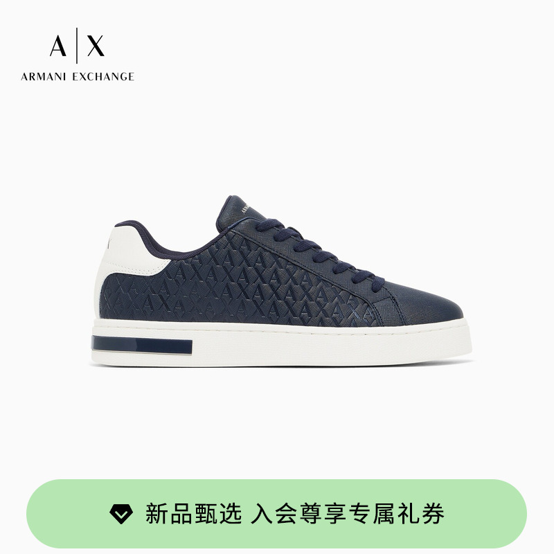 Armani Exchange/Armani Spring and Summer Men's Outdoor Lace-Up Casual Embossed Sports Sneakers Official