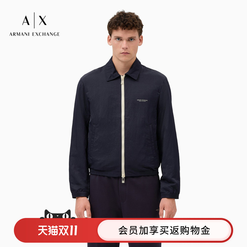 Armani Exchange/Armani's New Autumn and Winter Men's Simple Lapel Functional Coach Jacket