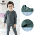 Little rùa đen bé trai đồ lót dày phù hợp với mùa thu và mùa đông mới quần áo mùa thu ấm áp đồ ngủ cotton nhiệt shop đồ trẻ em Quần áo lót