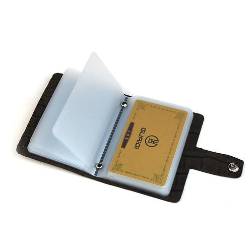 Cardbag Men's Leather Rotation Бизнес -мужчина и женщина -стиль Buckle Bank Card Multi -Clamp High -End Кредитная карта Бесплатная доставка