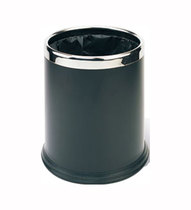 Double-layer thick stainless steel oval trash can without cover hotel guest room barrels for household KTV bar