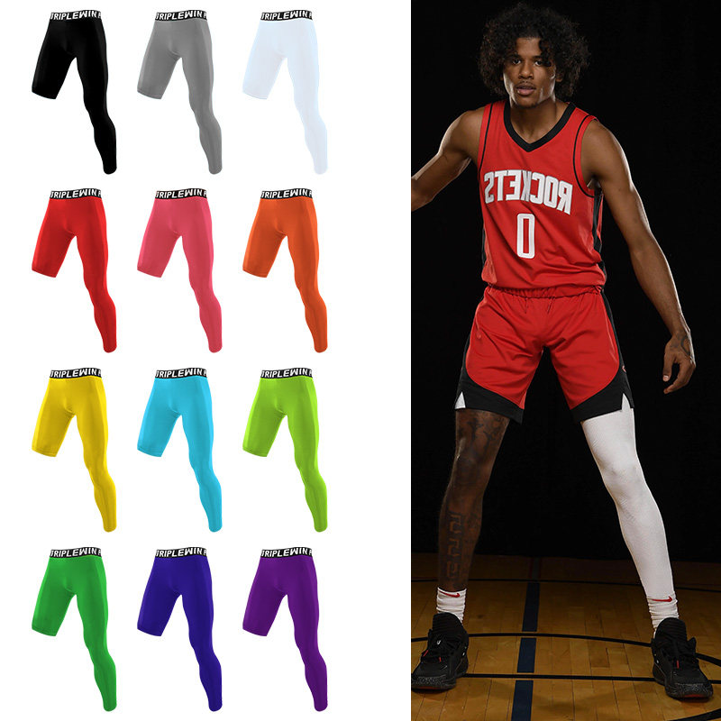 PRO basketball football running training elastic trousers for men sports to compress speed dry fitness thin