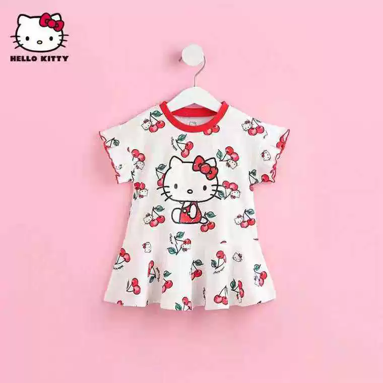 Hello kitty, платье с коротким рукавом, летняя одежда, 2020