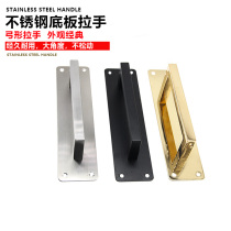 Thickened stainless steel door handle wooden door open handle push-pull bottom plate fire door handle passage door handle