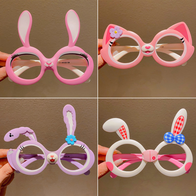 CHILDREN'S GLASSES FRAME WITHOUT LENS SUNGLASSES SILICONE MALE GIRL CARTOON CUTE BABY CUTE SOFT LEG GIRL SPECTACLE GLASSES-TAOBAO