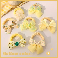 7# Желтая резинка для волос [7 шт.]