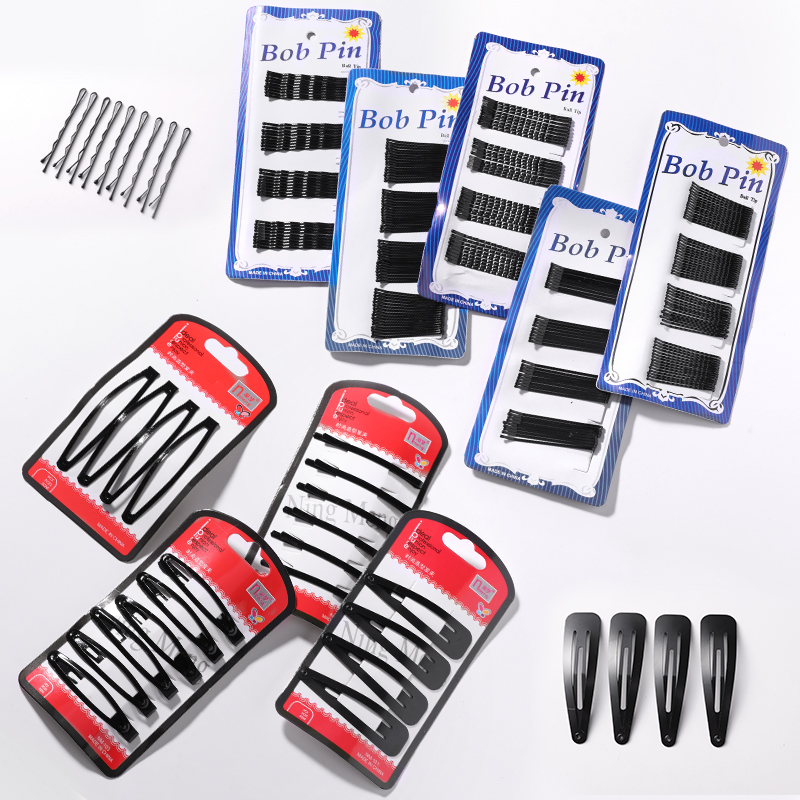 Black word clip Liuhai clip edge clip hairpin Daughter virgin child simple clip BB clip hairpin U-clip headdress