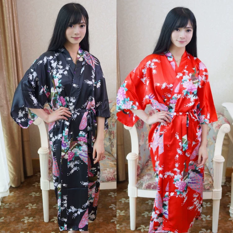 Summer pijama, silk sexy bathrobe