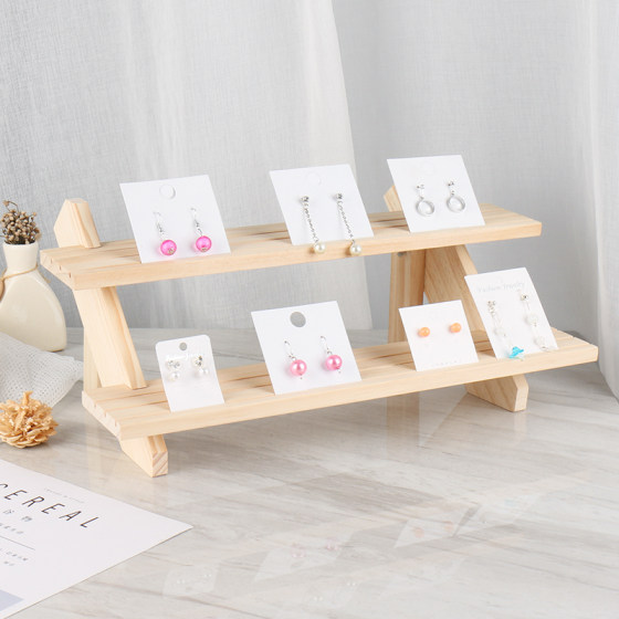 Patented solid wood doll display stand jewelry earrings and ear clips jewelry rack women's jewelry earrings display rack