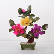 Natural Upscale Jade Pendulum Pieces Fugui Peony Handicraft Swing Piece Home Accessories TV Cabinet Living-room Pendulum