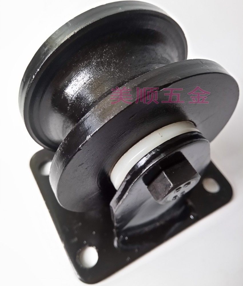 New 3 inch low heavy custom U-shaped pulley rail hanging door channel steel sliding door directional caster universal wheel