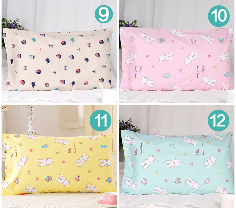 Áo gối cotton cho trẻ em Thích hợp cho gối 35,60 cm Mẫu bé hoạt hình dễ thương 0-1-3-6-9-12 tuổi gối chống trào ngược monmon