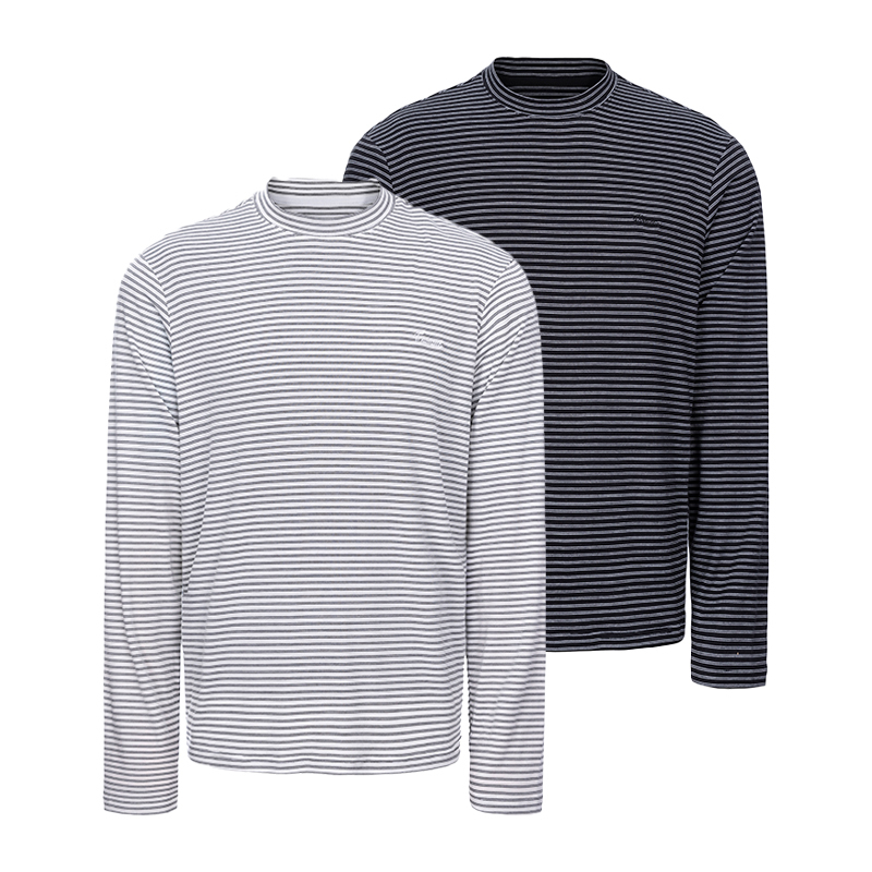 Catsstac Seamless Rayon and Merino Wool Blend Lyocell Striped Base Layer, Close-Fitting, Breathable, Not Tight