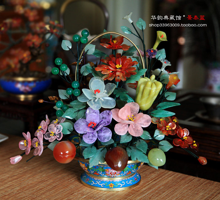 希少品　中国景泰蓝 置物　特大天然石　玉石　桃 年代物　重さ約3.5キロ！ 千層ガーデン丸玉（M）No,5057 | 置物/彫り物 | 天然石