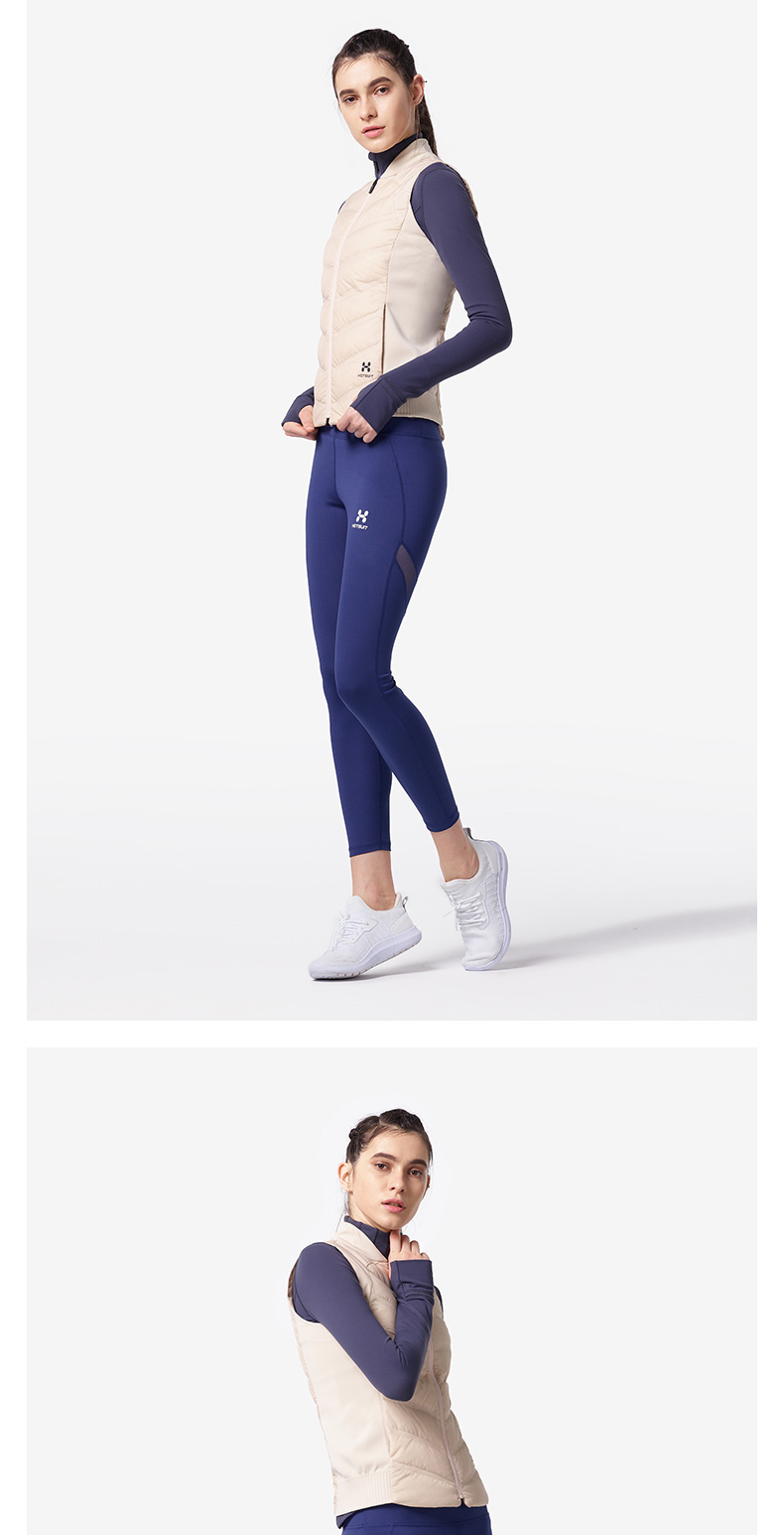 Hoa Kỳ HOTSUIT xuống vest nữ 2018 mùa đông mới đứng cổ áo mỏng mặc vest thể thao ấm áp - Áo thể thao áo khoác nam the thao