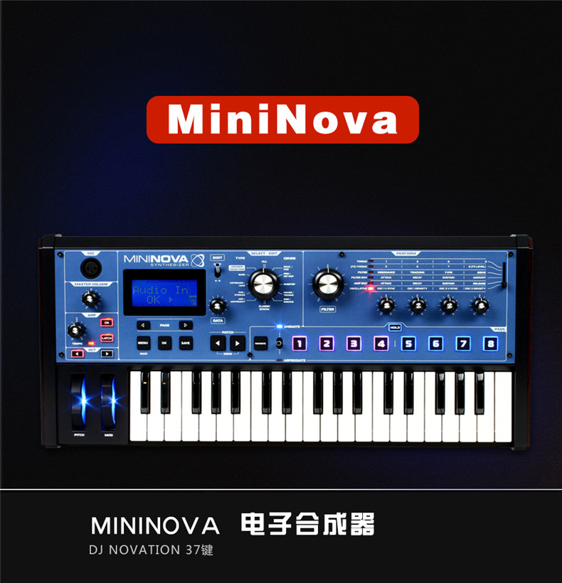 Bộ tổng hợp âm thanh điện tử cầm tay Novoson MiniNova với micro - Bộ tổng hợp điện tử piano roland rp 30