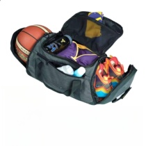 Student Basketball Backpack Mens Black Backpack Sports Bag Crossbody Bag Portable Travel Back-to-School Equipment Bag